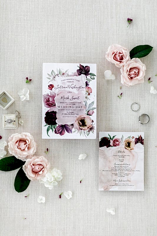 The rings and invitations.