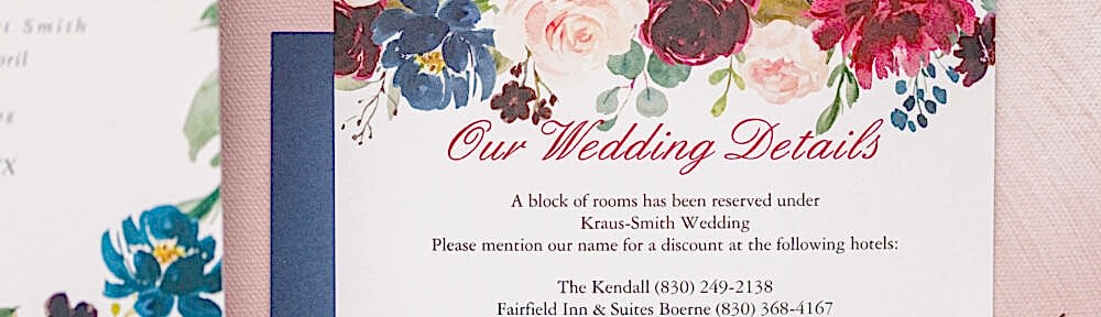 wedding invitation and RSVP card