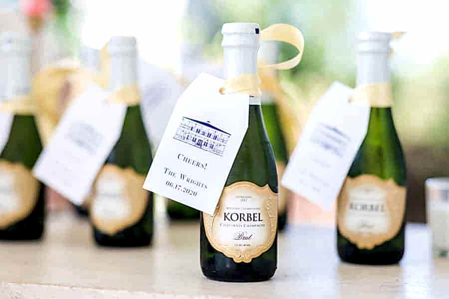 mini champagne bottles