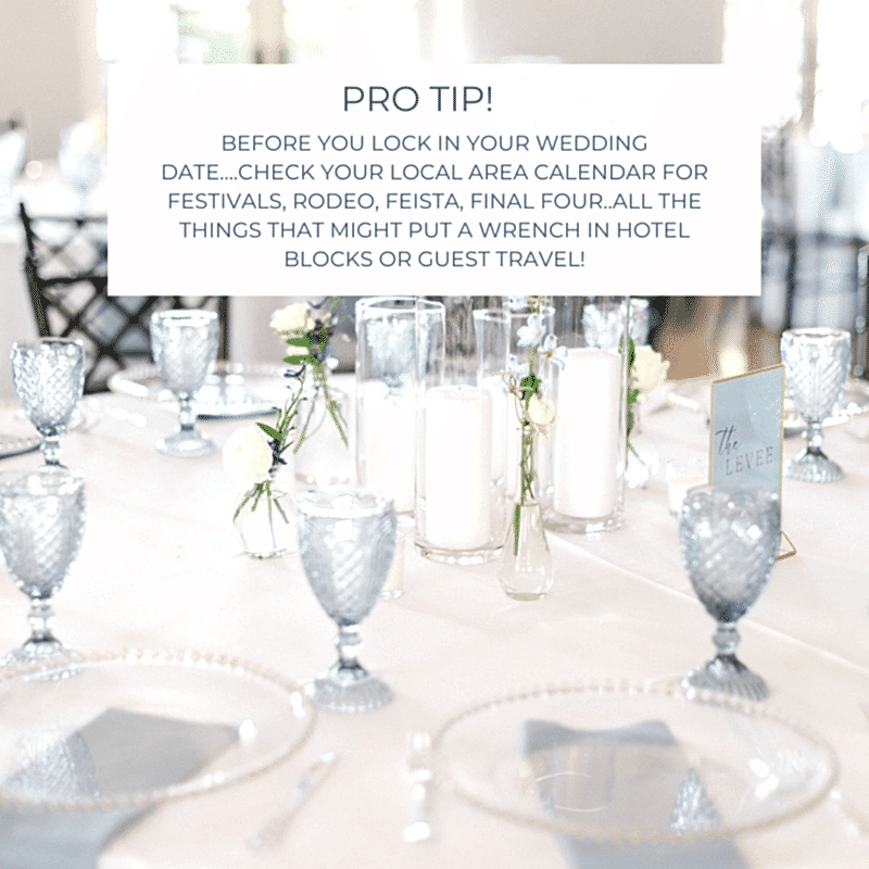 Wedding pro tip: check other events happening on or around your wedding date