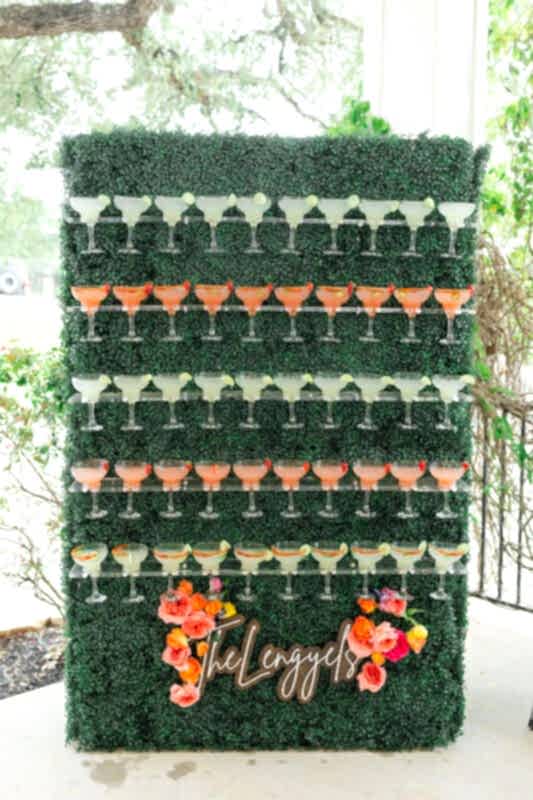 Margarita wall at Kendall Point wedding