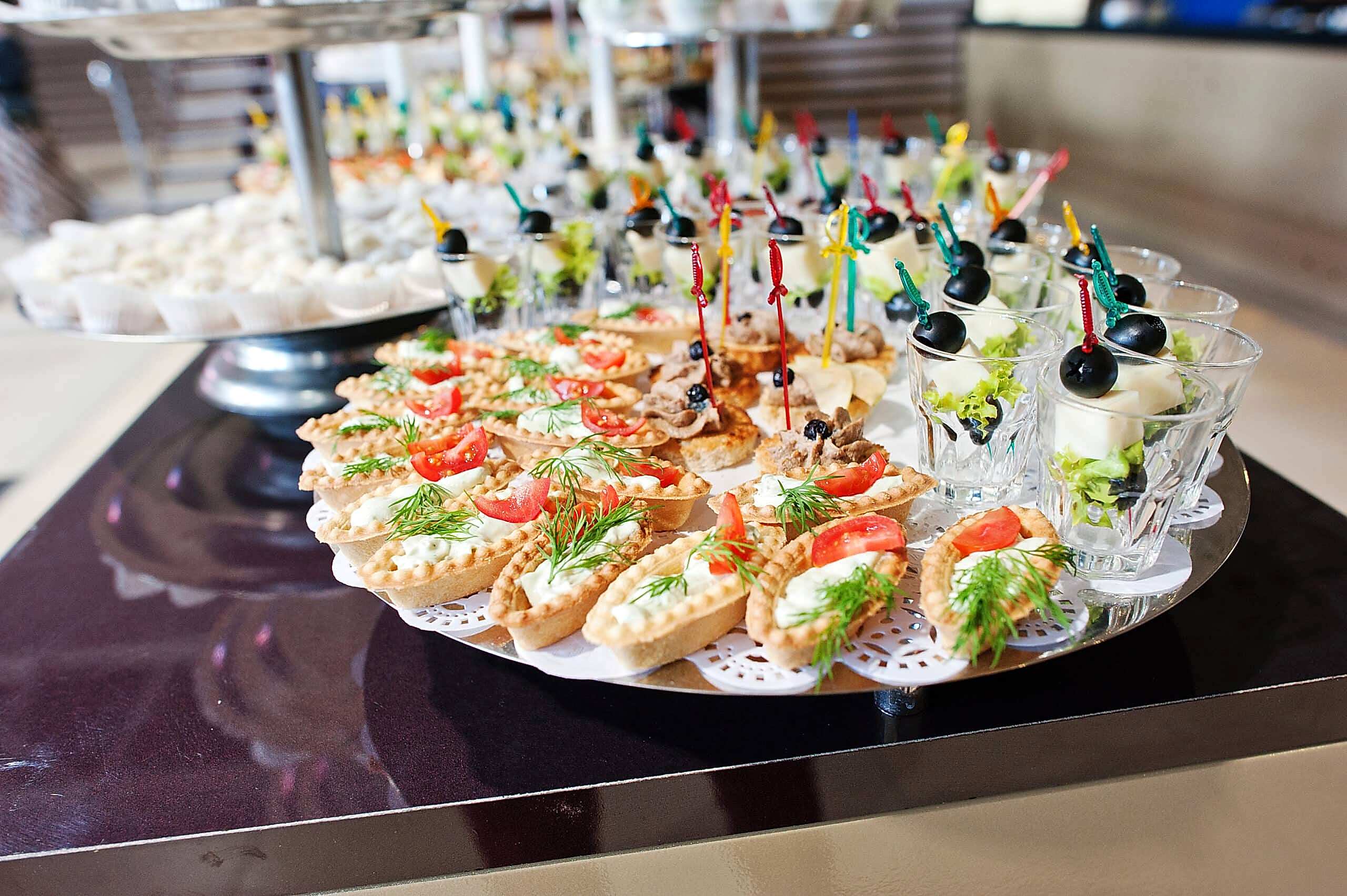 Unique finger foods for a wedding reception