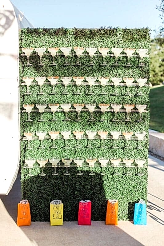 Margarita wall at a Kendall Point wedding
