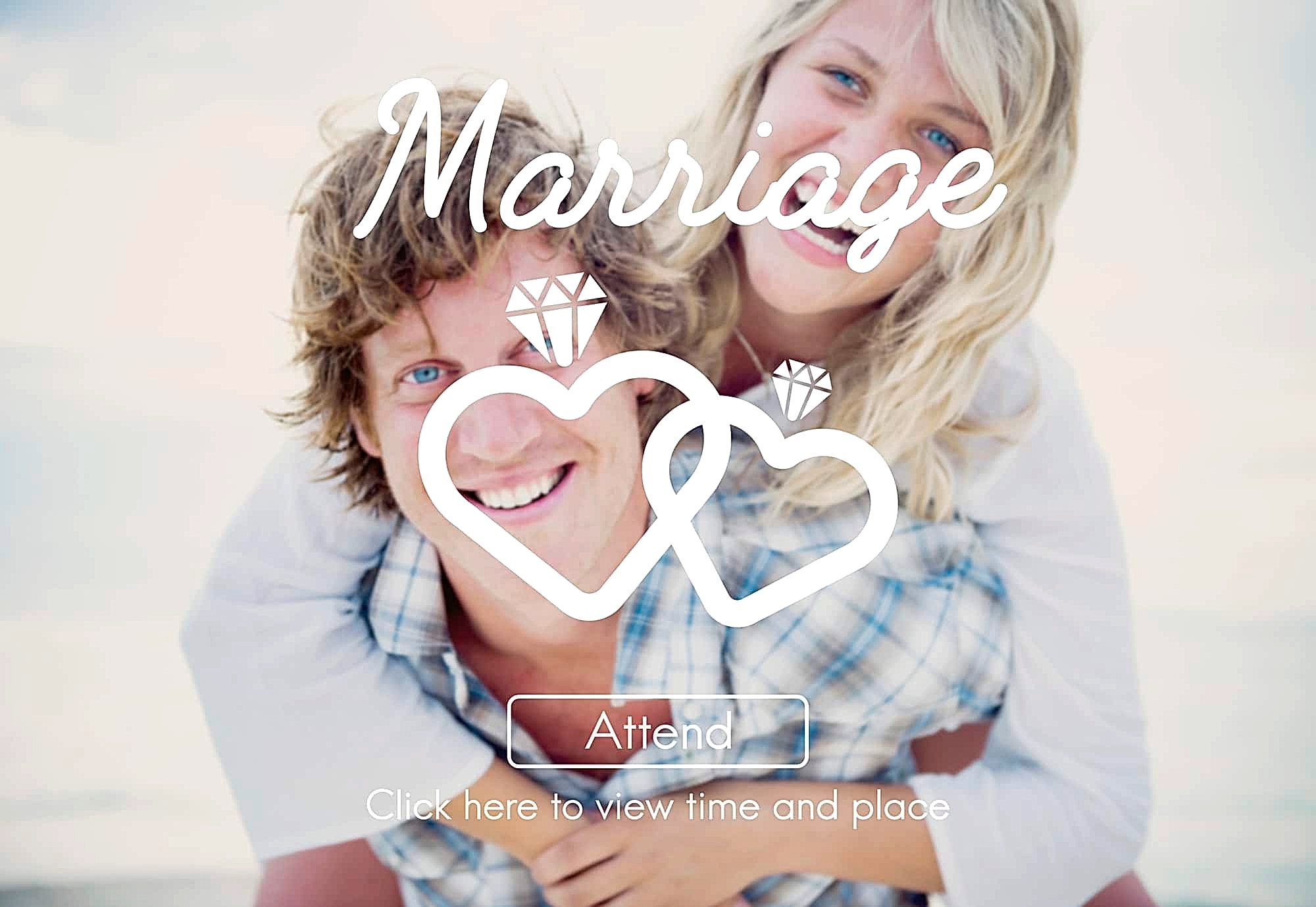 digital invitation on wedding website