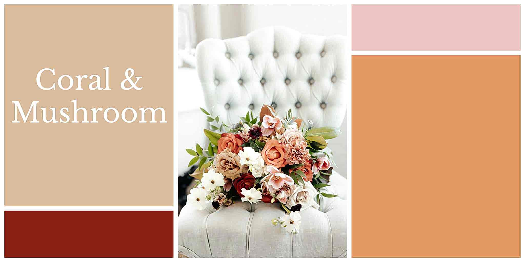 coral and mushroom color palette