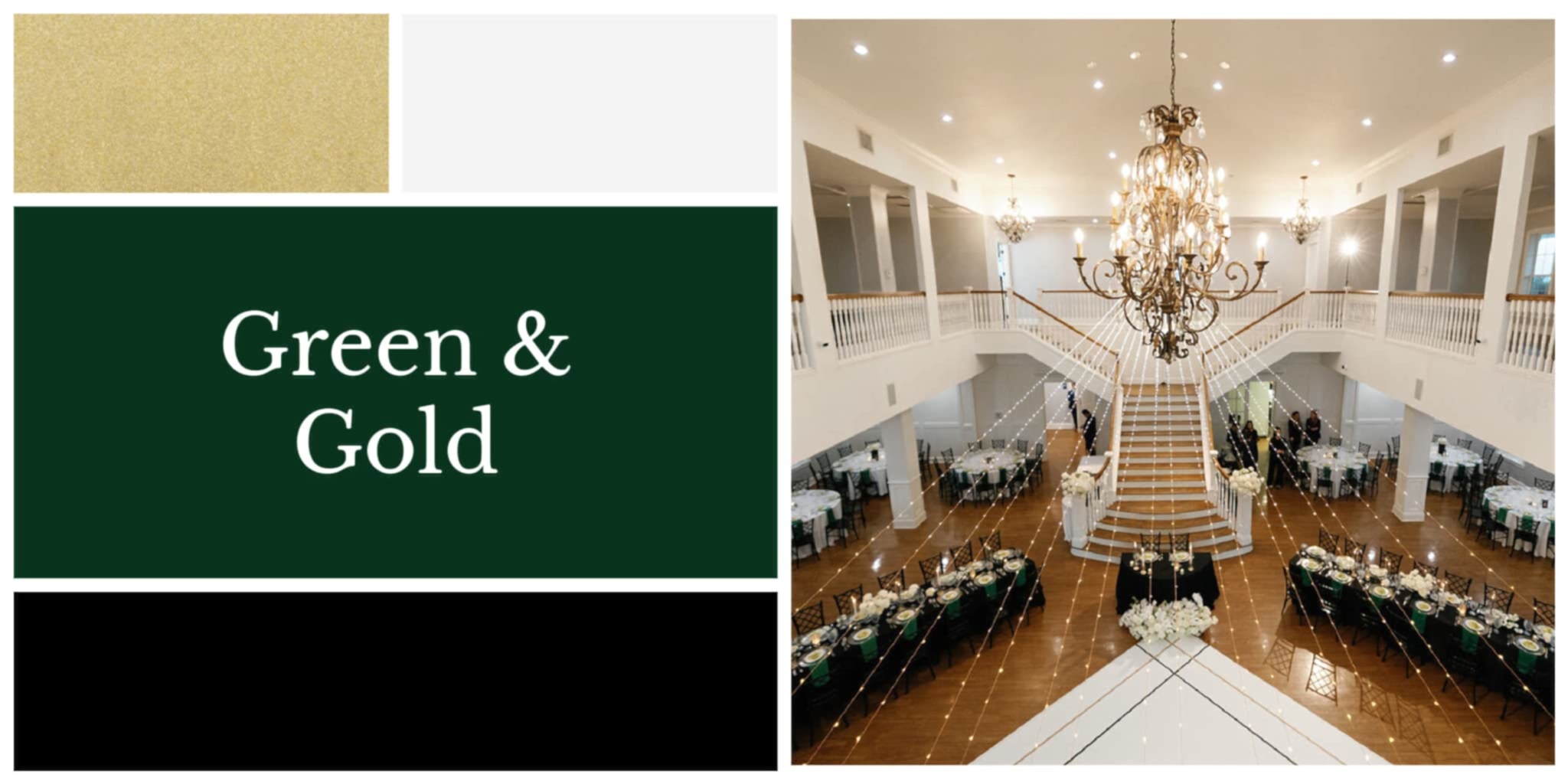 Green and gold color palette