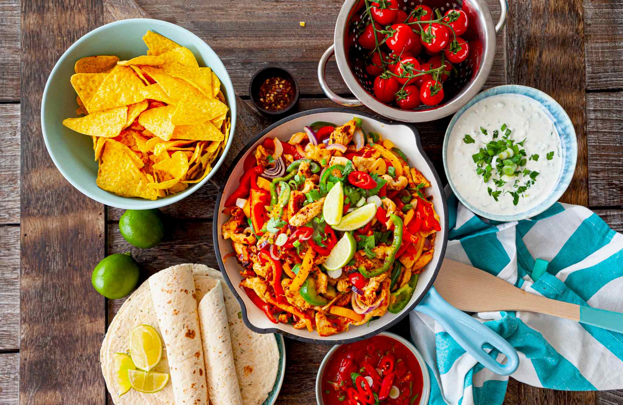 mexican food displayed on table