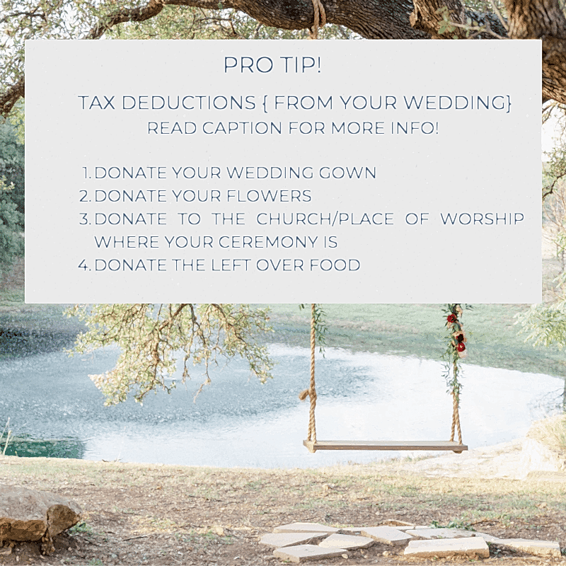 Wedding Pro Tip: Certain wedding items can be tax deductions